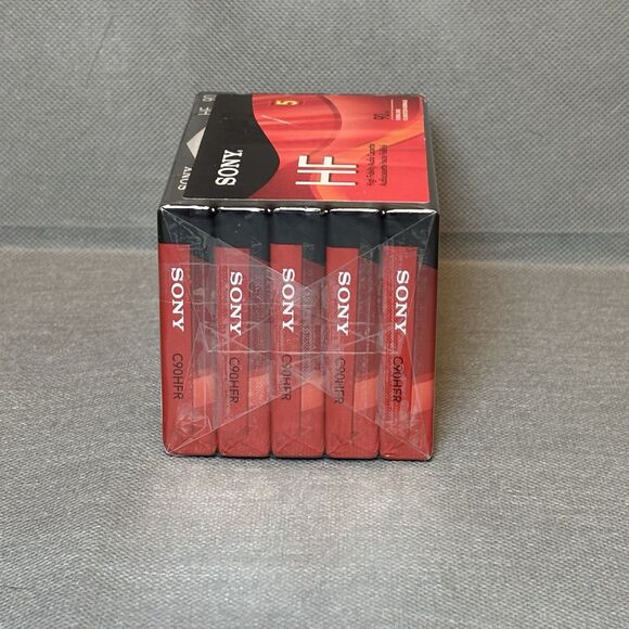 Lot 5 Sony HF 90 Minute Blank Audio Cassette Tapes High Fidelity C-90HFL-SEALED - Picture 4 of 6